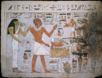 Fragmento real de la tumba donde se encuentran Amenemhat y su esposa